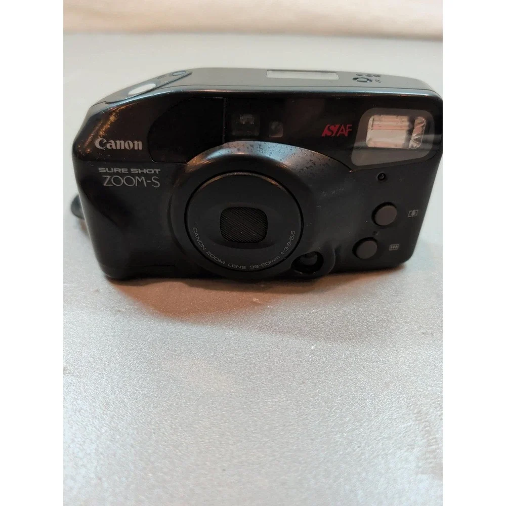 Canon Sure Shot Zoom-S 35mm Point & Shoot Film Camera 38-60mm Lens Black